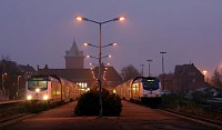 Nördlichster Punkt des Metronomnetzes ist derzeit Cuxhaven, wo sich am 10.11.2011 246 003 und 005 treffen.